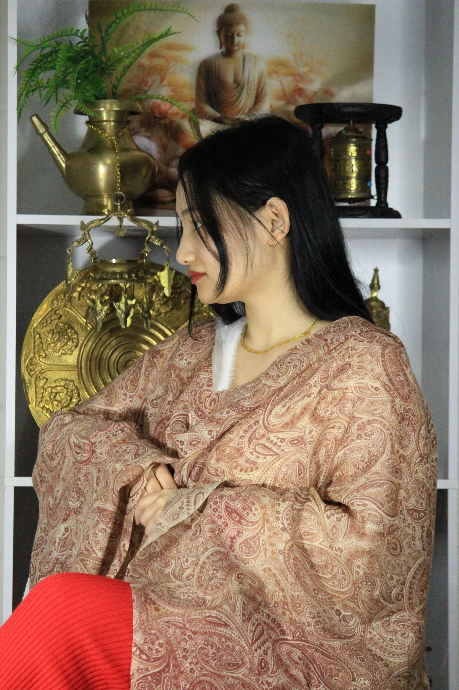 100% Pashmina (Flower Pattern) (Shawl)